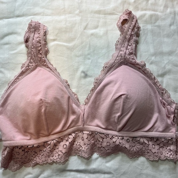 Luvlette Pink Lace Stretch Bra Large, Bralette Convertible - Picture 9 of 11